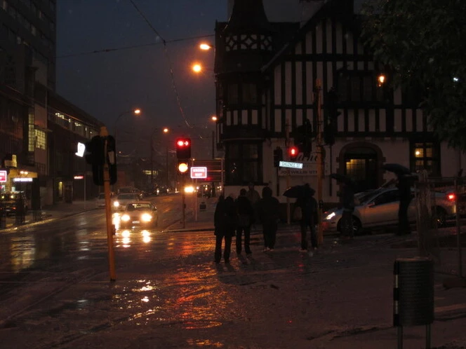 Snow in central Wellington