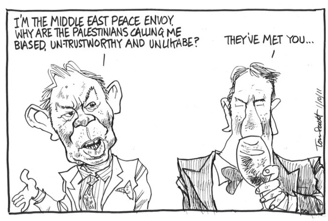 Scott, Thomas, 1947- :'I'm the Middle East peace envoy. Why are the Palestinians calling me biased, un-trustworthy and unlikable?' 1 October 2011