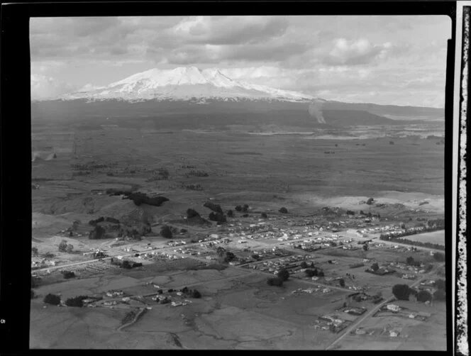 Raetihi, Manawatu-Wanganui, with Mount Ruapehu in the background