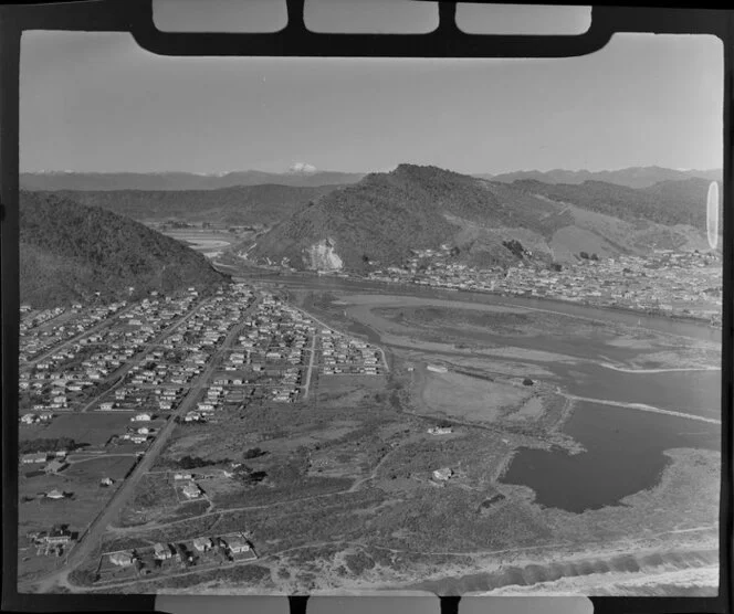 View of Cobden, Cobden brigde that connects to Greymouth, Grey River and Greymouth, Grey district, West Coast