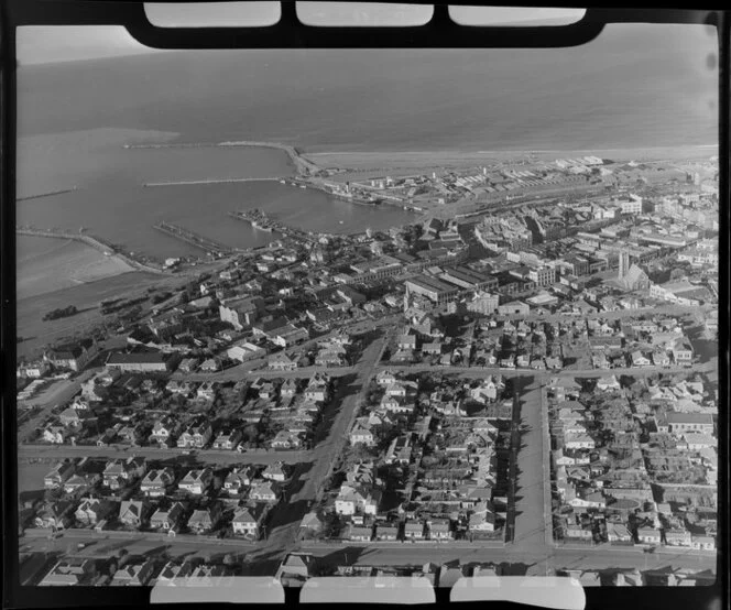 Timaru, South Canterbury, showing town and harbour