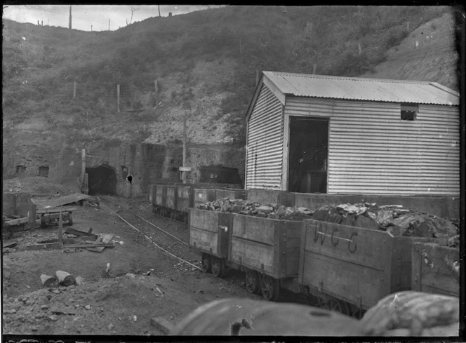 Area around mine entrance, Mt Massey, Waipa Coal Company