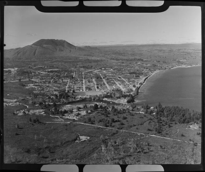 Mount Tauhara and Taupo township