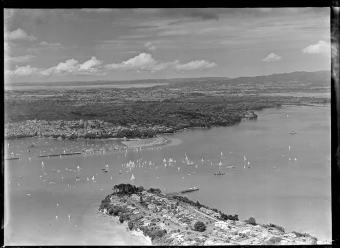 Yachting Regatta, Okahu Bay, Auckland, showing yachts and boats