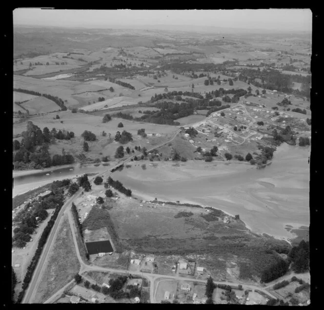 Orewa, Rodney District, Auckland, showing bridge and river