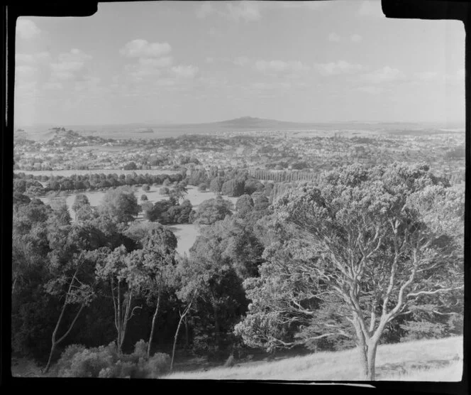 One Tree Hill, Auckland, including Rangitoto Island in the distance