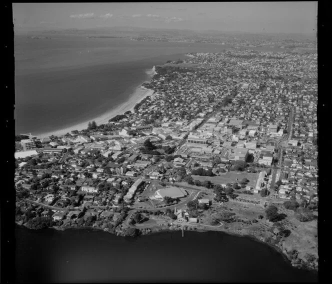 Takapuna, Auckland, with part of Lake Pupuke