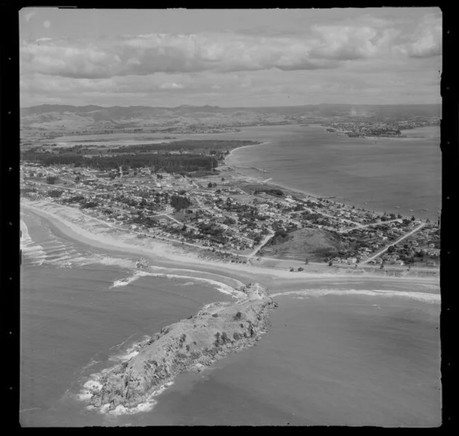 Tauranga, including Moturiki Island in the foreground