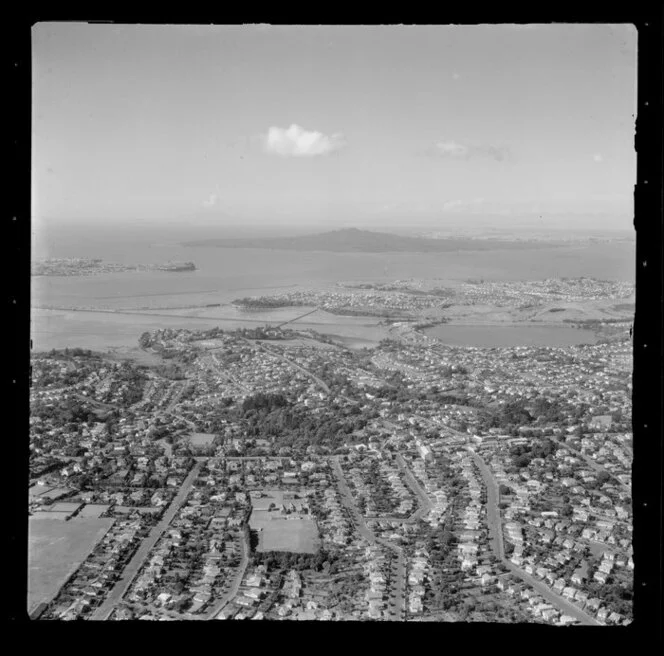 Remuera, Auckland, including Rangitoto Island in the background