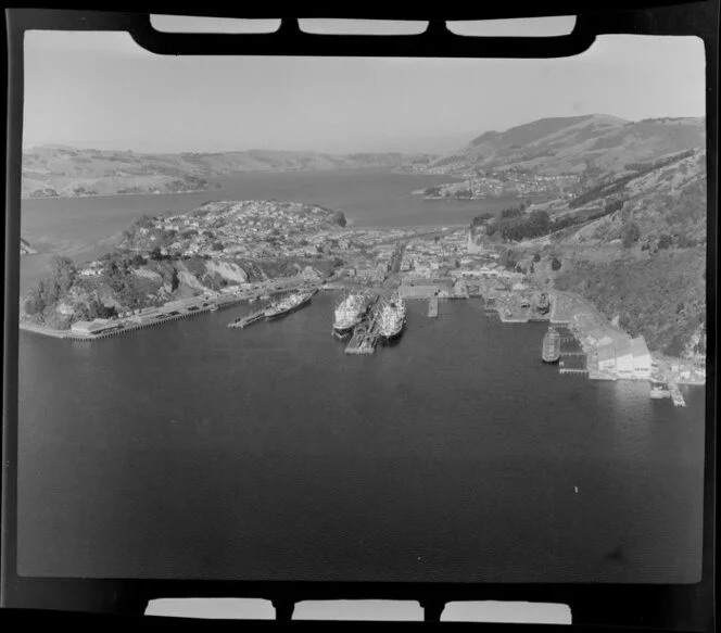 Port Chalmers, Dunedin, showing shipping