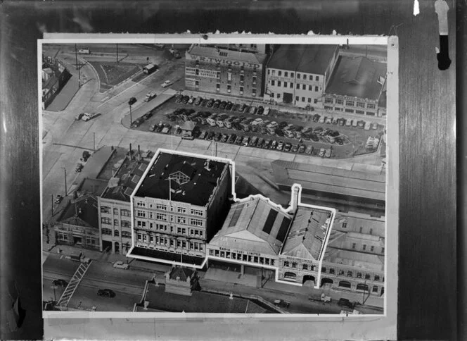 Radio Limited building, Quay Street, with the Auckland City bus terminal in the background