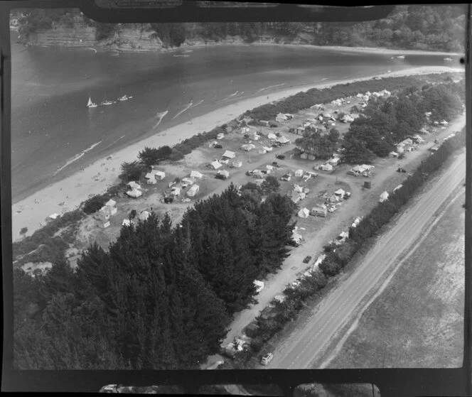 Motor camp, Orewa Beach, Rodney District, Auckland