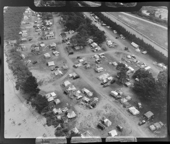 Motor camp, Orewa Beach, Rodney District, Auckland