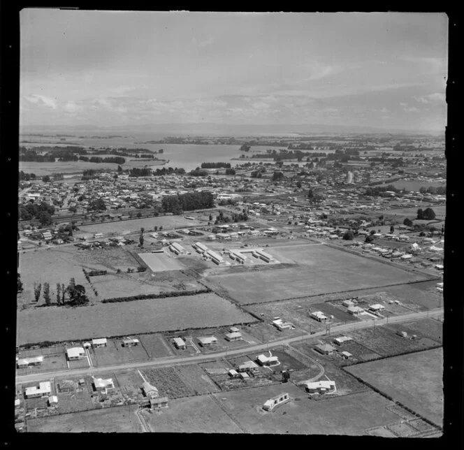 Papakura School, Auckland, showing surrounding area