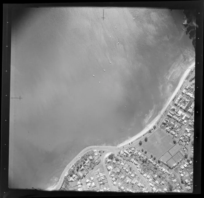 St Heliers Bay, Auckland, showing Tamaki Drive and beach