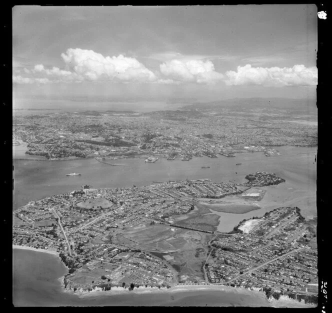 North Shore, Narrow Neck, looking towards Auckland City