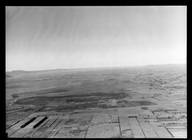 Hauraki Plains, Hauraki District, showing view over farmland