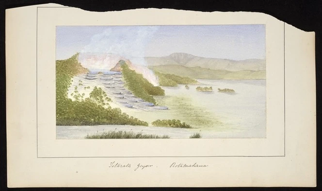 Artist unknown :Tetarata geyser. Rotamahana [1868?]