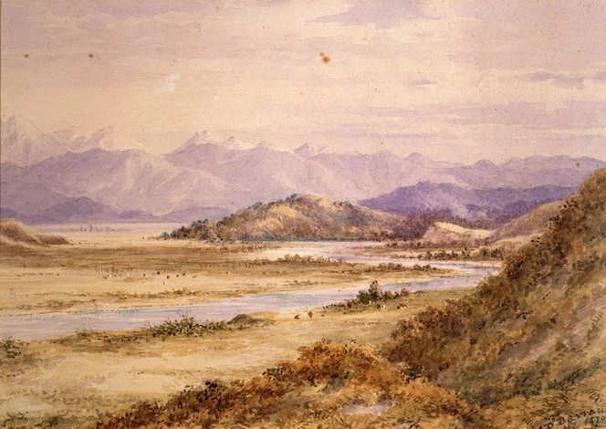 Barraud, Charles Decimus 1822-1897 :[View in the Takaka District] N Z 1870