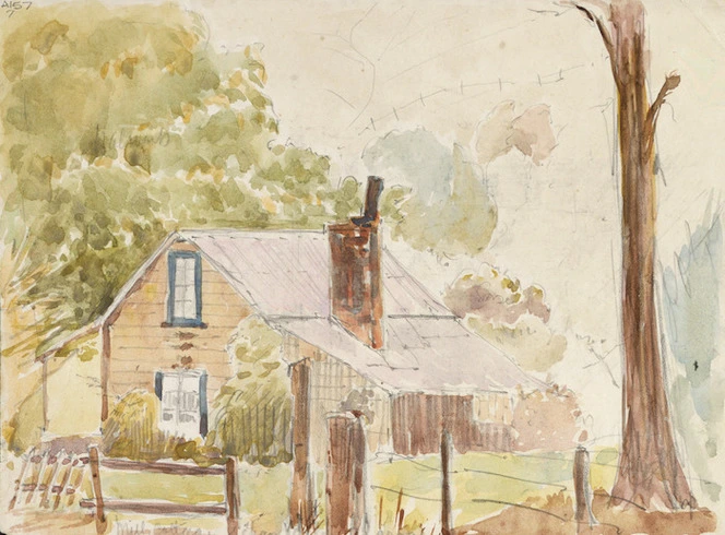 [Haylock, Arthur Lagden] 1860-1948 :Mill Cottage Grehan Valley Akaroa [1919?]