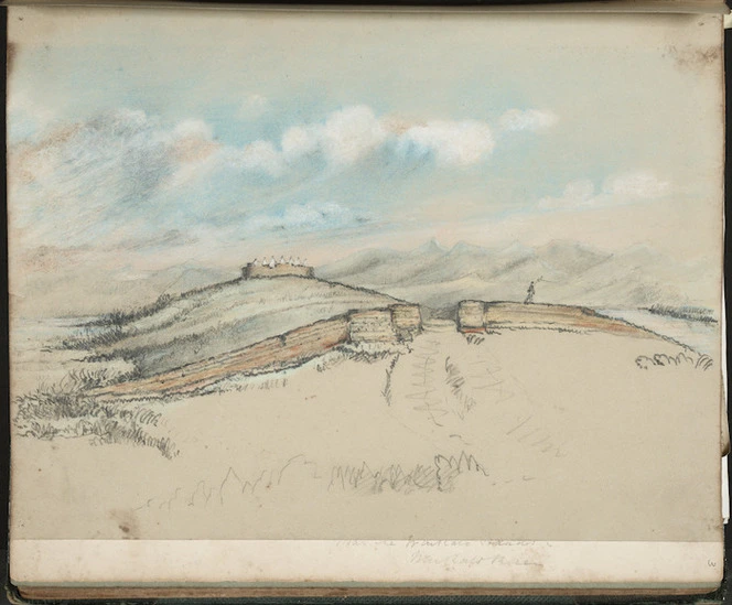 Fraser, I T[allon?] B, fl 1860s :Near the Waikato Heads. Waikato River [fort. ca 1864].
