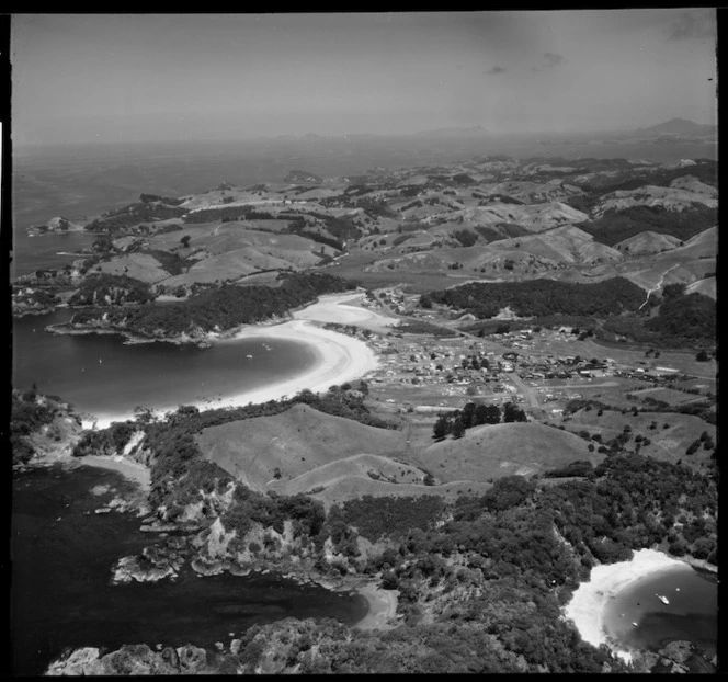 View of Matapouri and surrounding country and coast