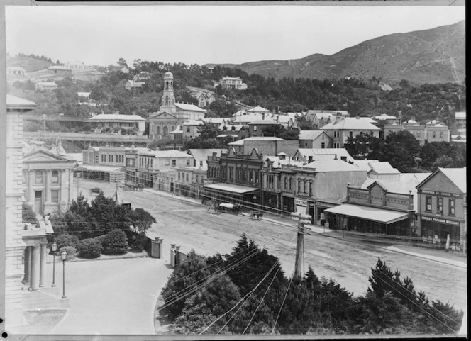 Creator unknown :Photograph of Lambton Quay, Wellington