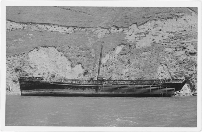 Mapu at a ship-breakers yard in Whakatahuri, Pelorus Sound, Marlborough - Photograph taken by James Douglas Wilkinson