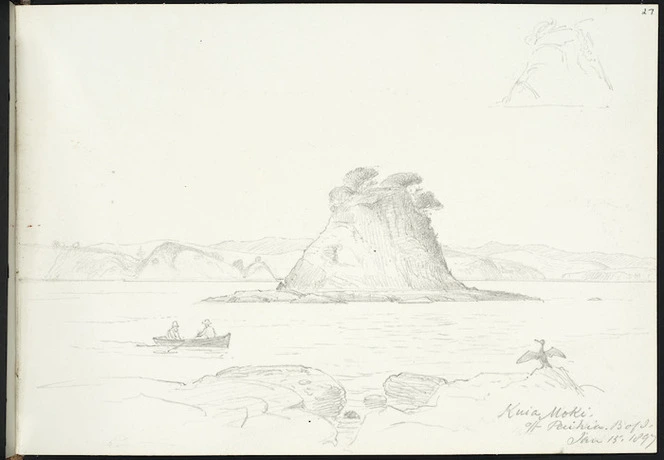 Walsh, Philip, 1843?-1914 :Kuia Moki. Off Paihia, Bay of I[slands]. Jan 15, 1897.
