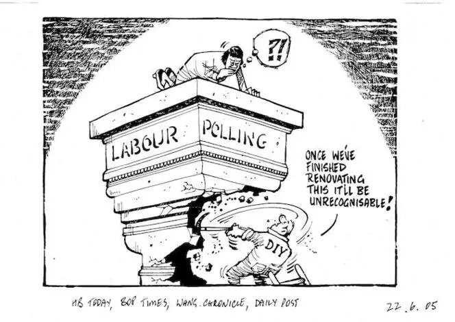 Labour Polling. "Once we've finished renovating this it'll be unrecognisable!" 22 June, 2005