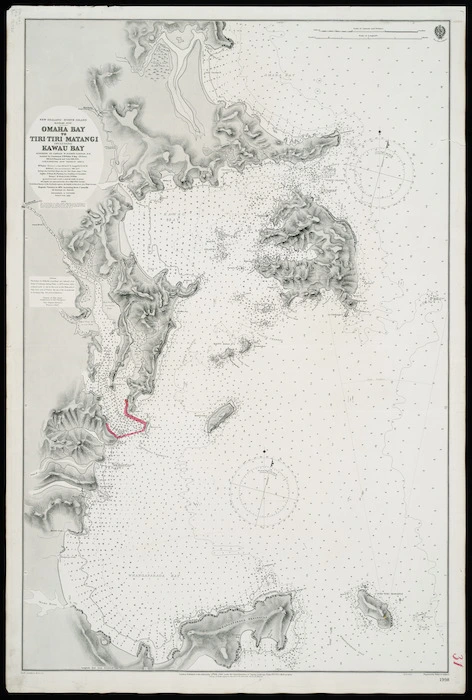 Omaha Bay to Tiri-Tiri Matangi including Kawau Bay / / surveyed by Captain W. Pudsey Dawson ... 1904-5.