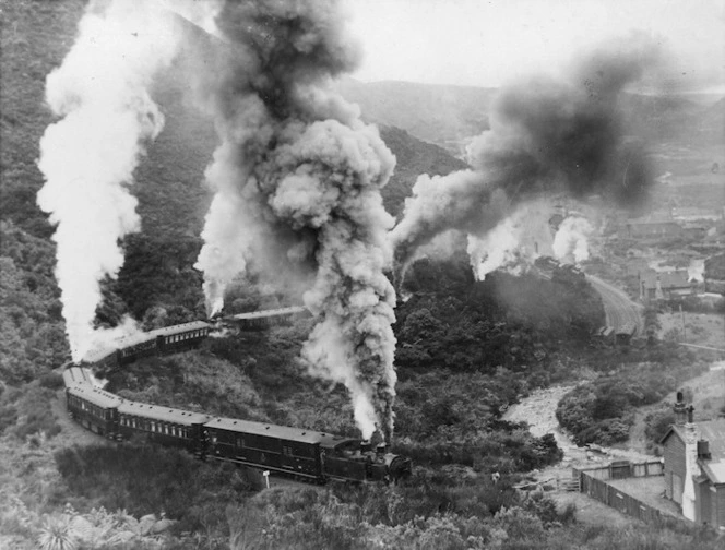 Royal train ascending the Rimutaka Incline