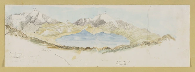 Haast, Johann Franz Julius von, 1822-1887: Lake Browning, 31 March 1866