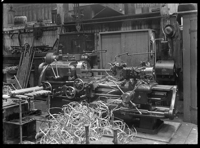 Lathe at the Hillside Railway Workshop