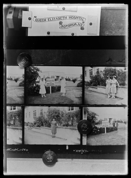 Contact prints of Queen Elizabeth hospital in Rotorua