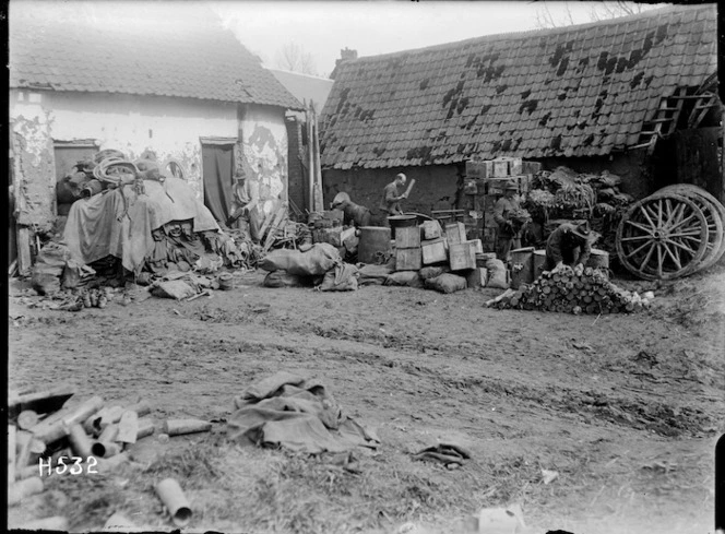 Military supplies, Bus-les-artois, France