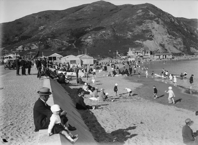 View of Island Bay Beach, Island Bay, Wellington