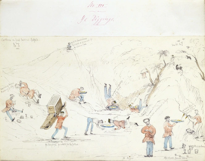 Heaphy, Charles 1820-1881 :Ye diggings. [1852]