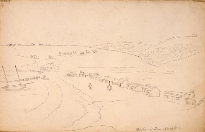 [Ashworth, Edward] 1814-1896 :Mechanics Bay, Auckland. [1843?]