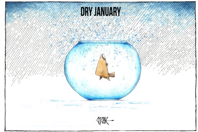 Dry January in rain