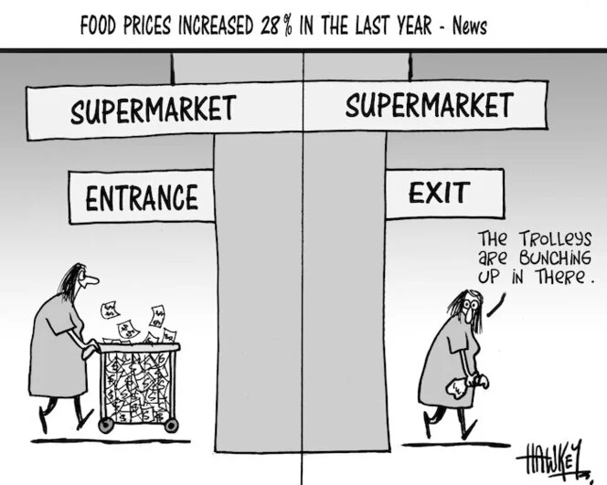 'Food prices increased by 28% in the last year - News'. "The trolleys are bunching up in there." 28 April, 2008