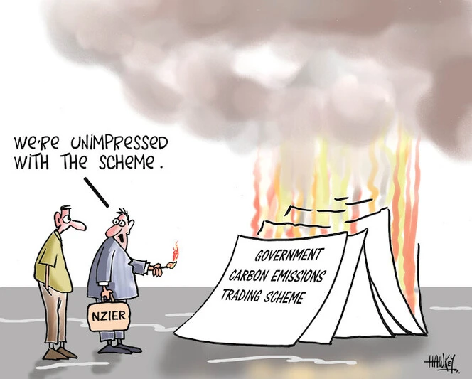 'Government Carbon Emissions Trading Scheme'. "We're unimpressed with the scheme." 1 May, 2008