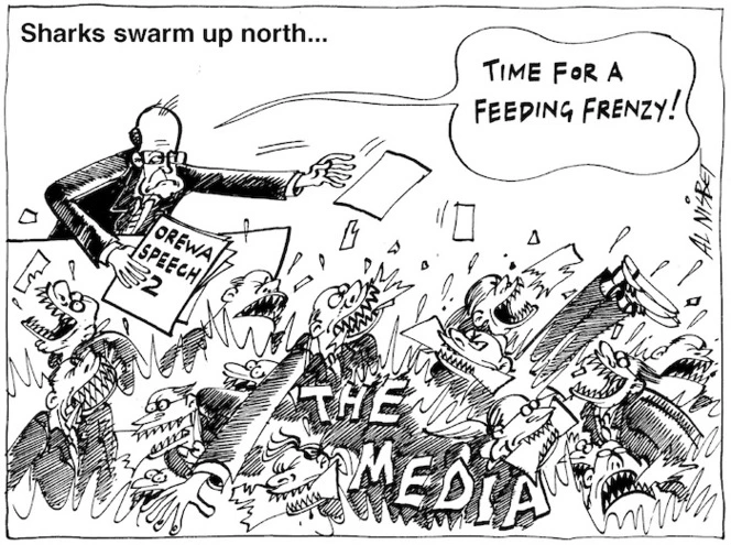 Sharks swarm up north..."Time for a feeding frenzy!" 28 January, 2005