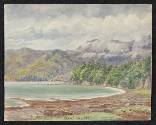 Wills, Mary, 1859?-1942 :Okiwi Bay. 1914
