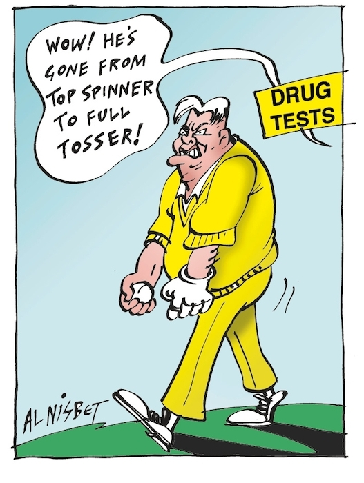 Nisbet, Al, 1958- :Wow! He's gone from top spinner to full tosser! Christchurch Press, 27 February 2003.