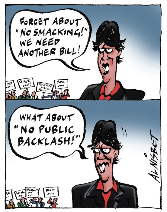 "Forget about 'No smacking!' We need another Bill!" "What about 'No Public Blacklash'!" 28 March, 2007