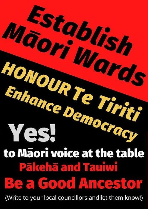 Creator unknown: Digital ephemera relating to The Local Electoral (Māori Wards and Māori Constituencies) Amendment Bill