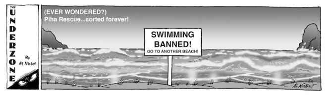 Swimming banned! Go to another beach! (Ever wondered?) Piha rescue... sorted forever! 16 September, 2008