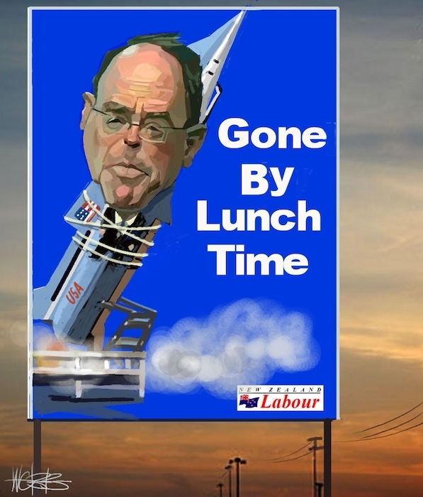 Webb, Murray, 1947- :Don Brash. Gone by lunchtime 6 July 2005