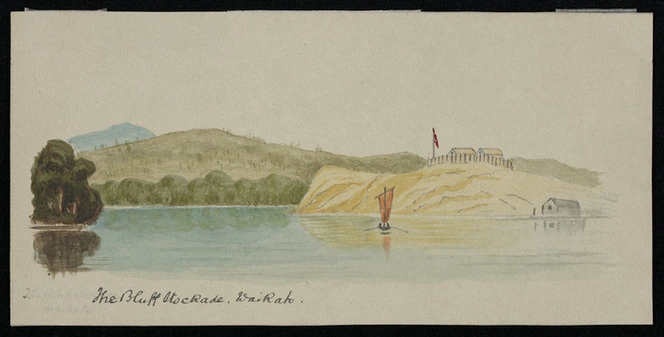 Hamley, Joseph Osbertus 1820-1911 :The Bluff Stockade, Waikato [1864]